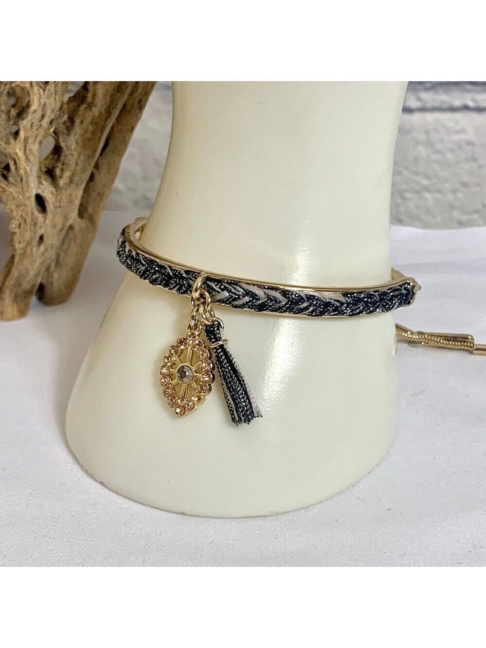 Lonna & Lilly Gold Tone Tassel Lariat Bracelet
